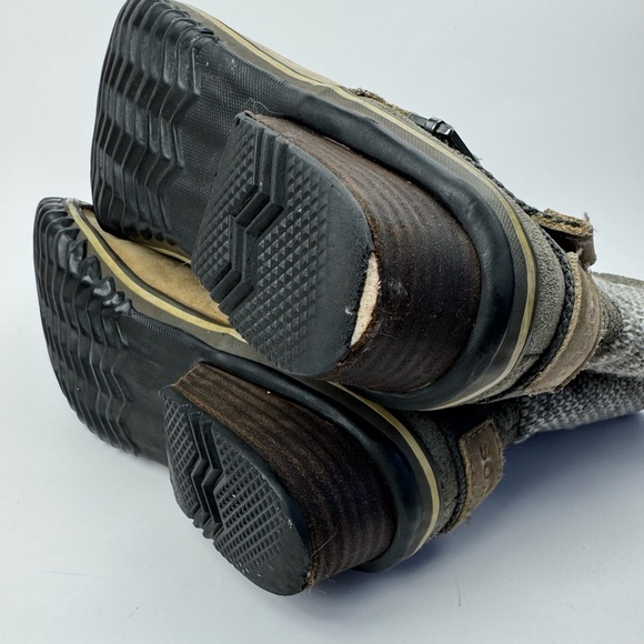 Sorel Women’s Grey Brown Leather/Suede Shortie Ankle Boots #NL2106 - Picture 8 of 8